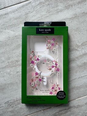 kate spade Clear Floral Phone Case 15 pro max